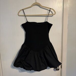 Black Mini Bubble Dress